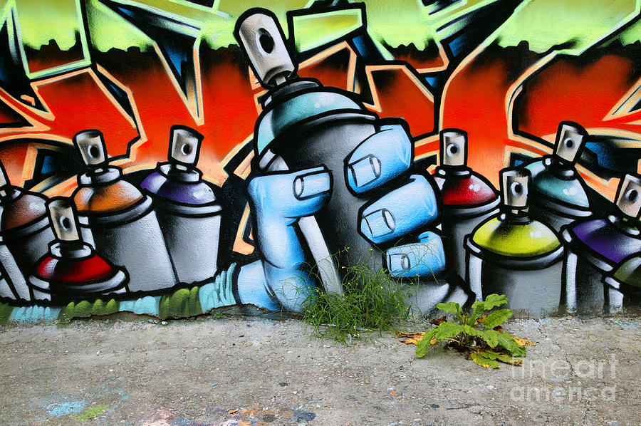 Graffiti Spray Cans Photograph