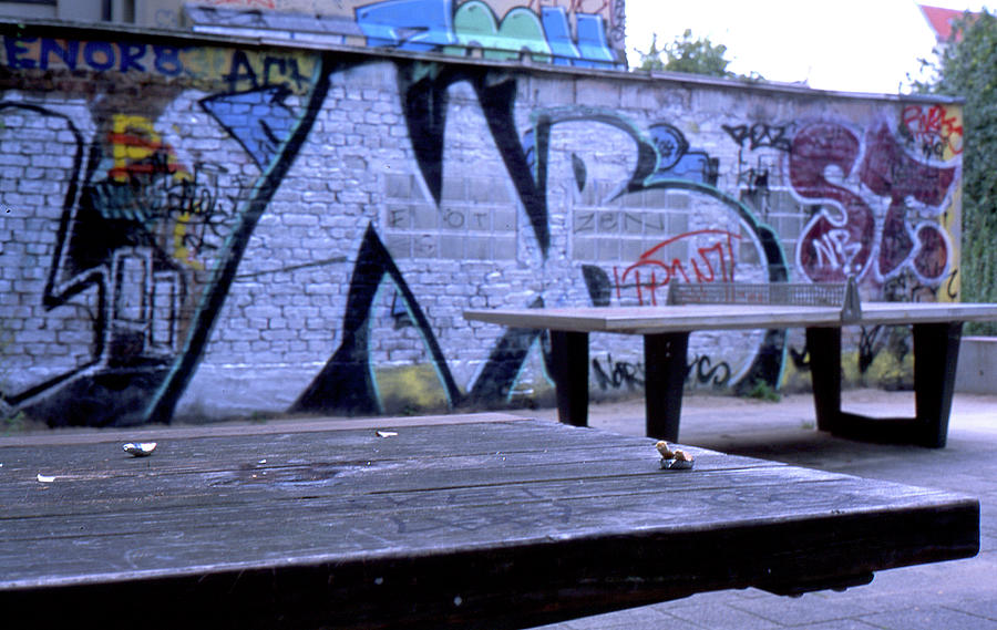 Graffiti Photograph - Graffiti table by Nacho Vega