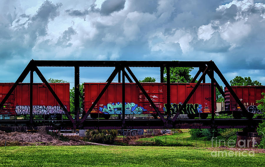 Graffiti Train Cars 2 Photograph by JB Thomas