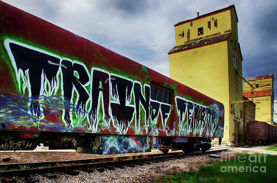 Graffiti Train Of Terror  Photograph by Bob Christopher