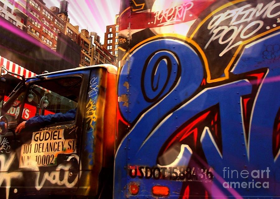 Graffiti Truck - N Y C Street Art Photograph by Miriam Danar