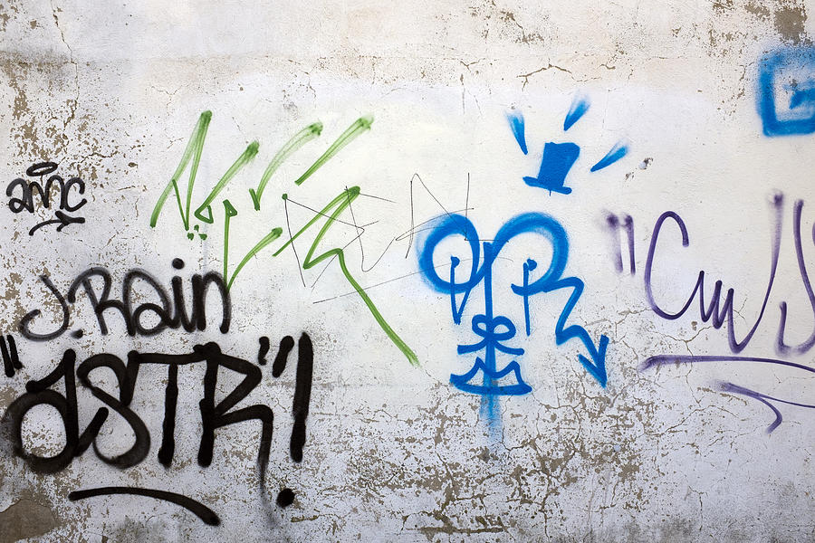 Graffitti, Lambesc, France Photograph by Hugh Smith