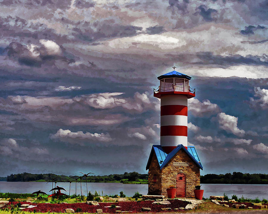 Grafton, IL Lighthouse Photograph by John Freidenberg