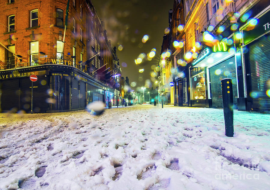 Grafton Street Dublin Winter Photograph by Alex Art Ireland - Fine Art ...