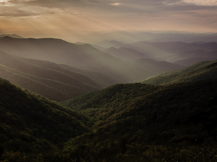 Craggy Sunset Photograph by Kevin Senter