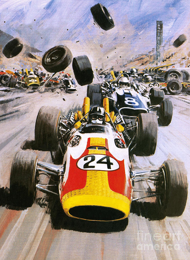 Graham Hill Painting by Graham Coton
