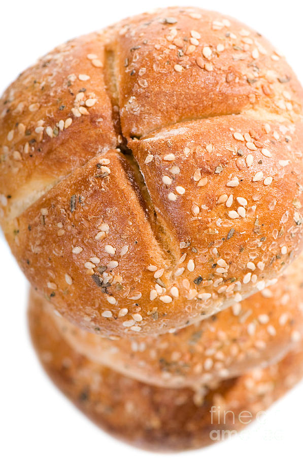 Graham Kaiser Rolls With Spices And Sesame Seeds  Photograph by Arletta Cwalina