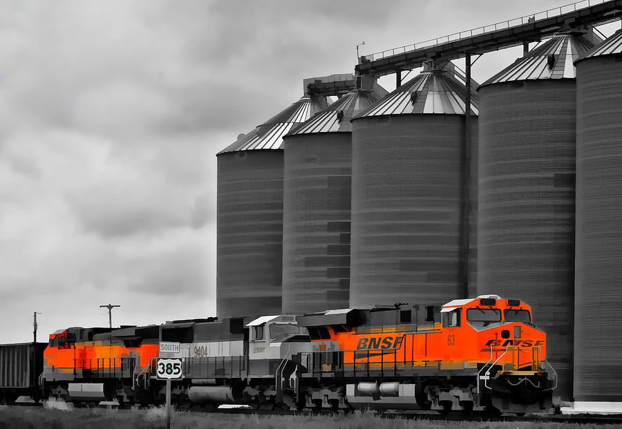 Grain and Trains Photograph by Ginger Wakem