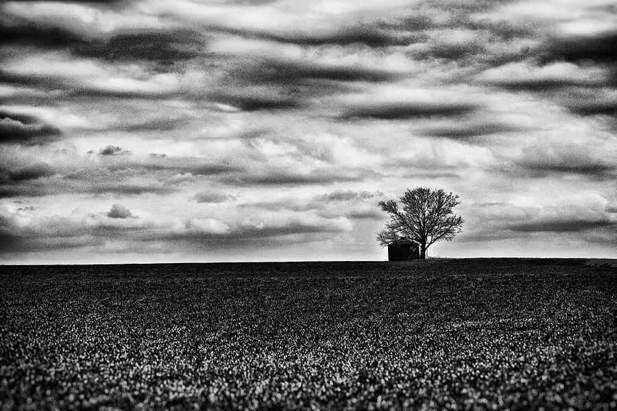 Black And White Photograph - Grain Bin #2 by Tyler Ross