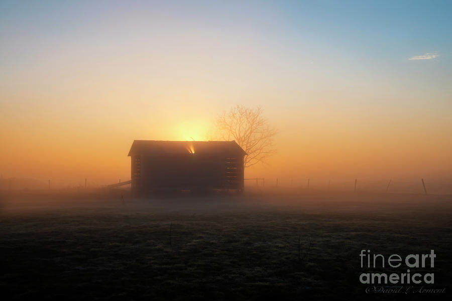 Grain Building at Sunrise Photograph by David Arment