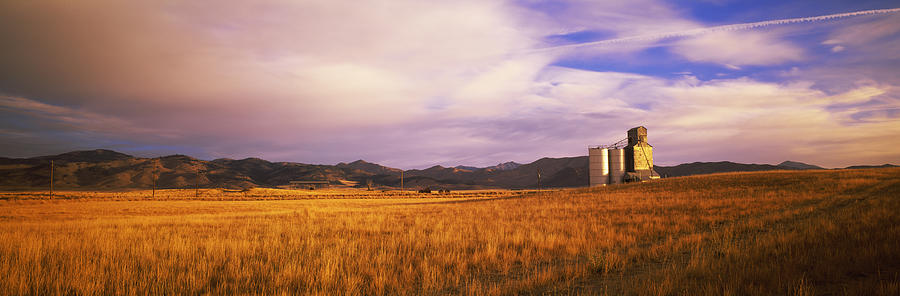Grain Elevator Fairfield Id Photograph by Panoramic Images