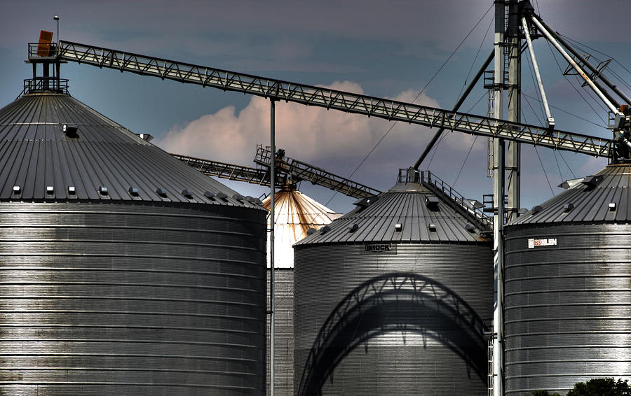 Architecture Photograph - Grain Storage Facility by Alan Look