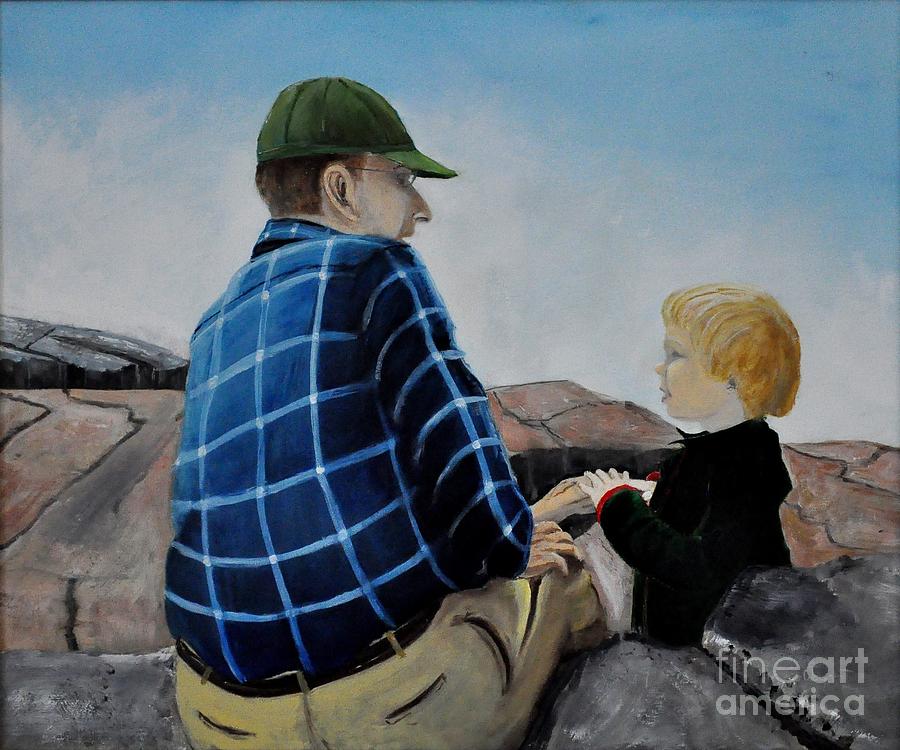 Grampa And Me Painting by John Black