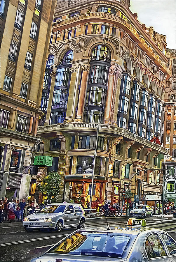 Cityscapes Painting - Gran Via by Antonio De Irun Cityscapes Painting - Gran Via by Antonio De Irun