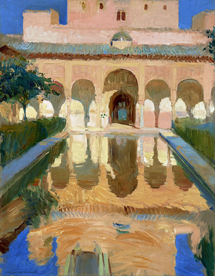 Joaquin Sorolla Y Bastida Painting - Granada - Hall of the Ambassadors Alhambra Granada by Bishopston Fine Art