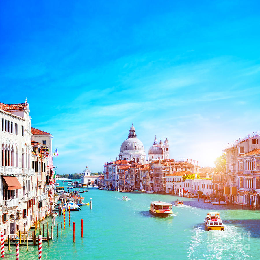 Grand Canal and the Salute in Venice Photograph by Michal Bednarek