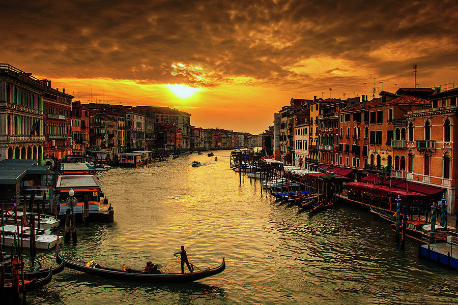 Grand Canal At Sunset Photograph