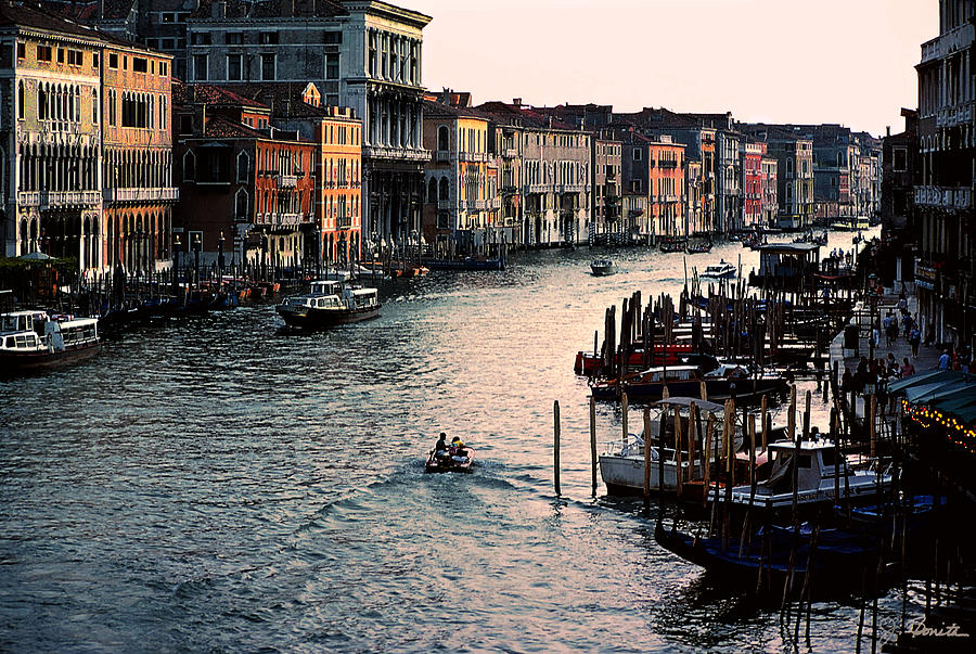 Venice Photograph - Grand Canal at Sunset No. 2 by Joe Bonita