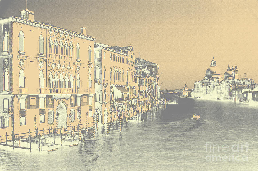 Grand Canal Toned Tom Wurl Photograph by Tom Wurl