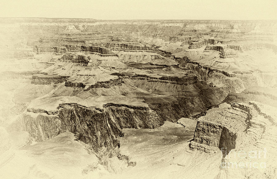 Grand Canyon Aged Look  Photograph by Chuck Kuhn