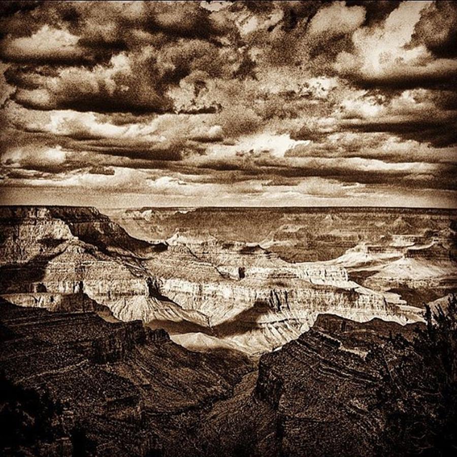 Arizona Photograph - Grand Canyon Black And White Negative by Alex Snay