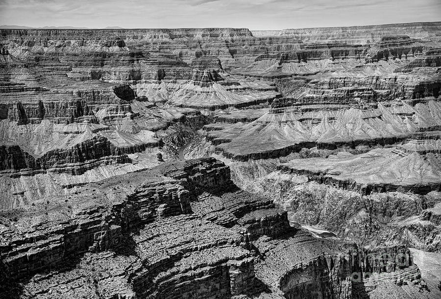 Grand Canyon Black White  Photograph by Chuck Kuhn
