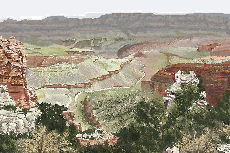 Grand Canyon National Park Digital Art - Grand Canyon by Carole Boyd