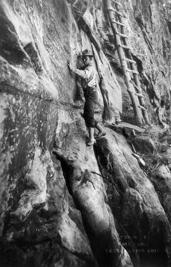 Grand Canyon: Climber Photograph by Granger