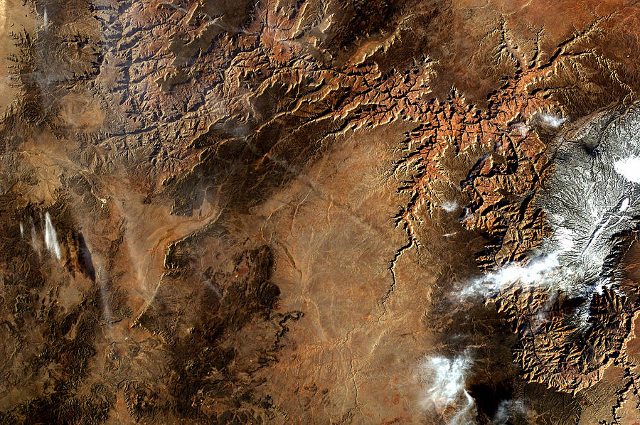 Grand Canyon From ISS Enhanced Photograph by Weston Westmoreland