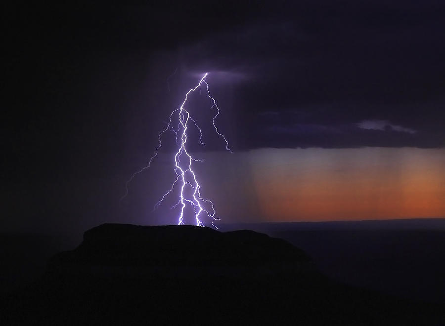 Grand Canyon Lightning Photograph by Michael Just