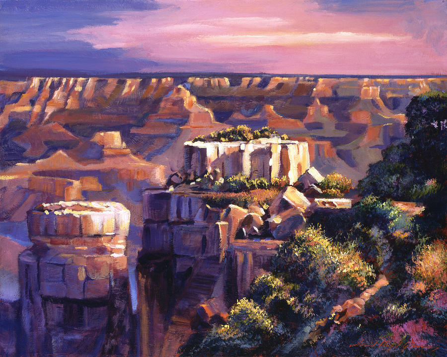 Grand Canyon National Park Painting - Grand Canyon Morning by David Lloyd Glover