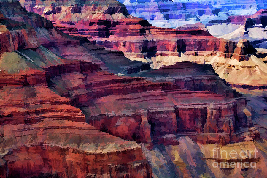 Grand Canyon National Park Paint  Photograph by Chuck Kuhn