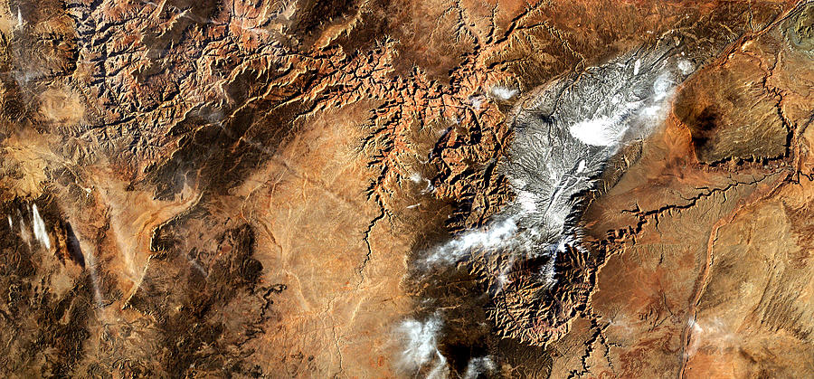 Grand Canyon National Park Photograph - Grand Canyon Panorama From ISS Enhanced by Weston Westmoreland
