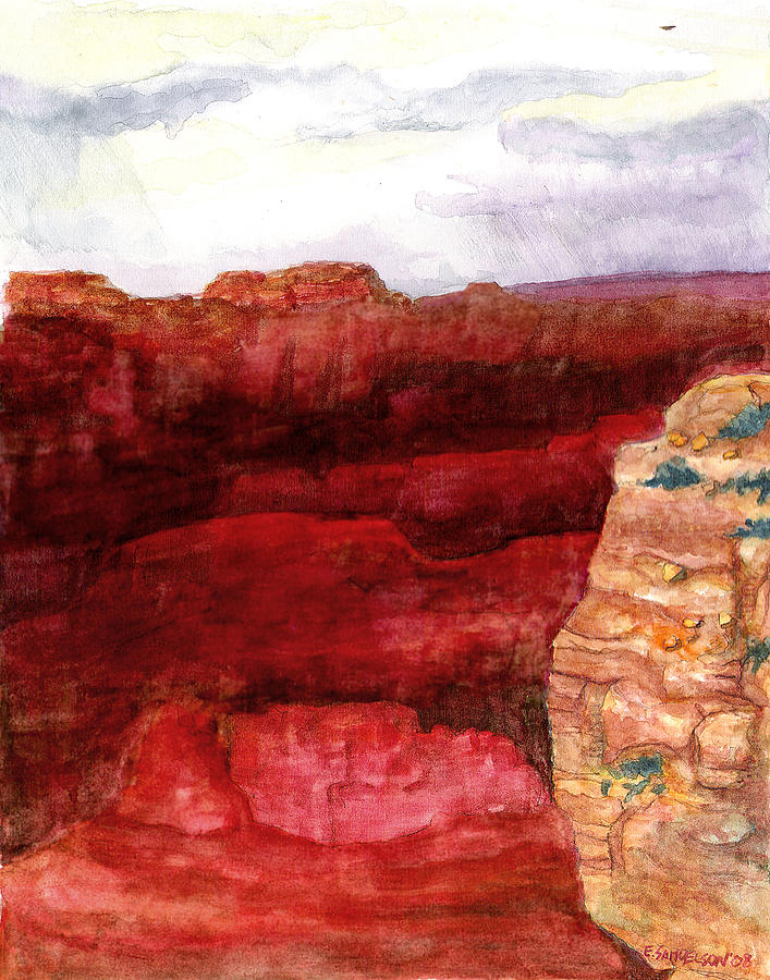 Grand Canyon S Rim Painting by Eric Samuelson
