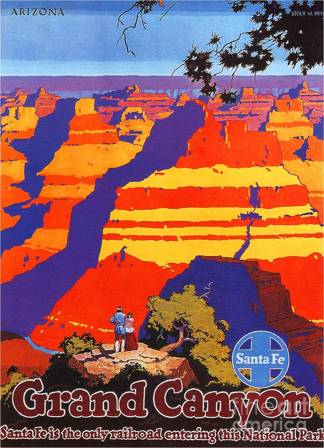 Grand Canyon - Santa Fe Painting by Thea Recuerdo
