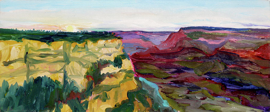 Plein Air Painting - Grand Canyon South Rim by Joseph Demaree Plein Air Painting - Grand Canyon South Rim by Joseph Demaree