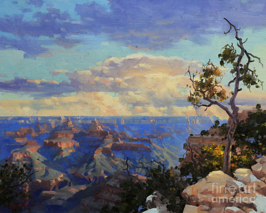 Grand Canyon sunrise Painting by Gary Kim - Fine Art America