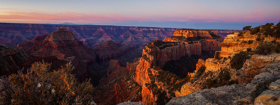 Grand Canyon Sunrise Panoramic Photograph by Scott McGuire