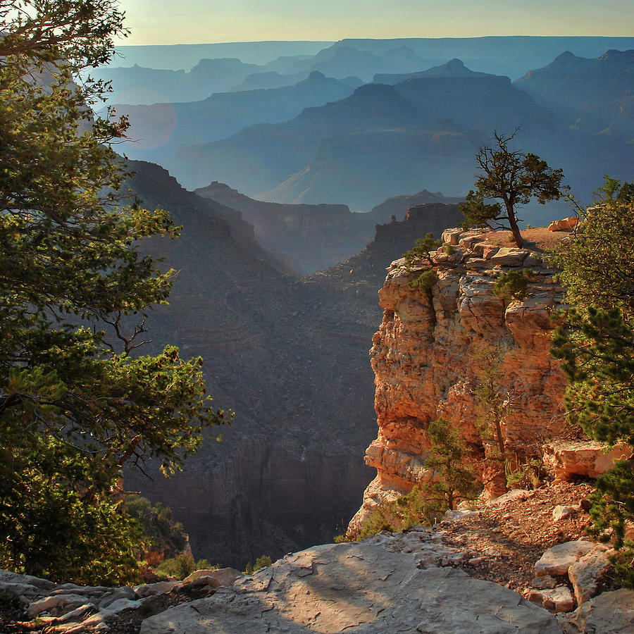 Grand Canyon National Park Photograph - Grand Canyon Sunset - Arizona - Square Format by Gregory Ballos