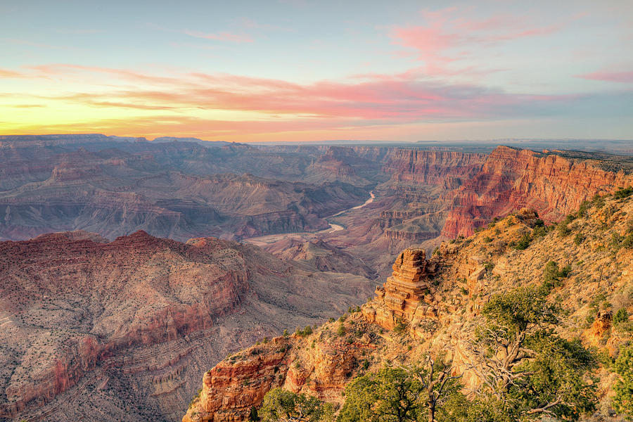 Grand Canyon Sunset Photograph by Ray Devlin