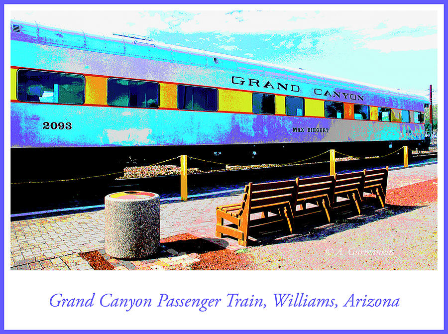 Grand Canyon Train Passenger Car Digital Art by A Macarthur Gurmankin
