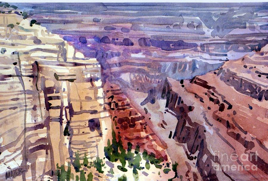 Grand Canyon National Park Painting - Grand Canyon View by Donald Maier