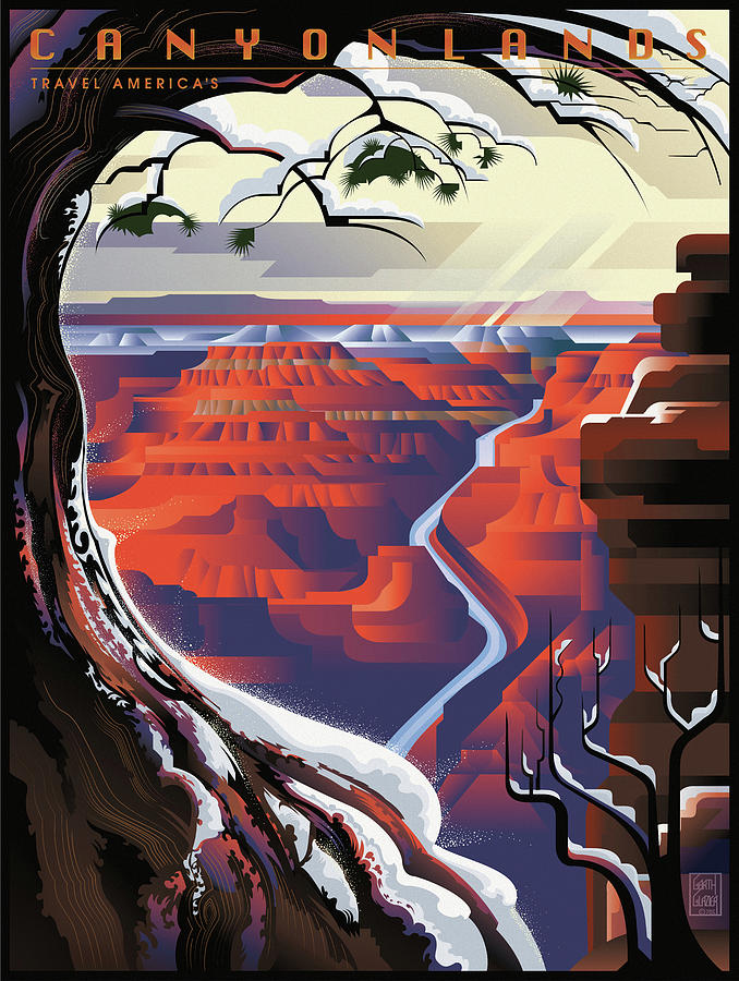 Grand Canyon National Park Digital Art - GRAND CANYON Winter by Garth Glazier