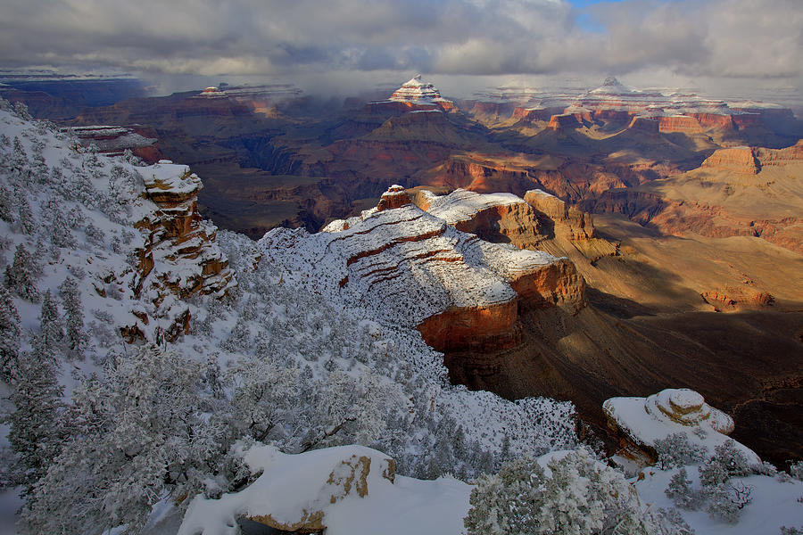 Yaki Point in Snow Photograph by Mike Buchheit