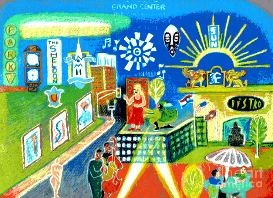 Grand Center St. Louis Painting by Genevieve Esson