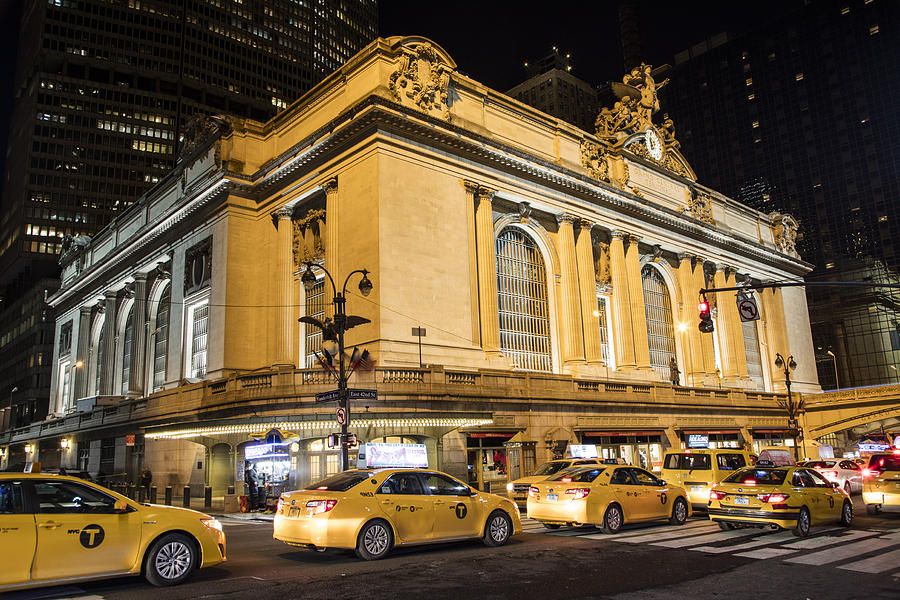 Grand Central and Cabs Photograph by John McGraw