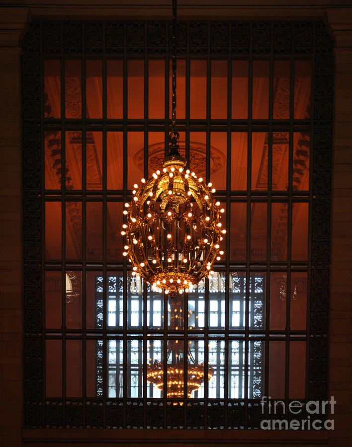 Ball Photograph - Grand Central Chandeliers by Jost Houk