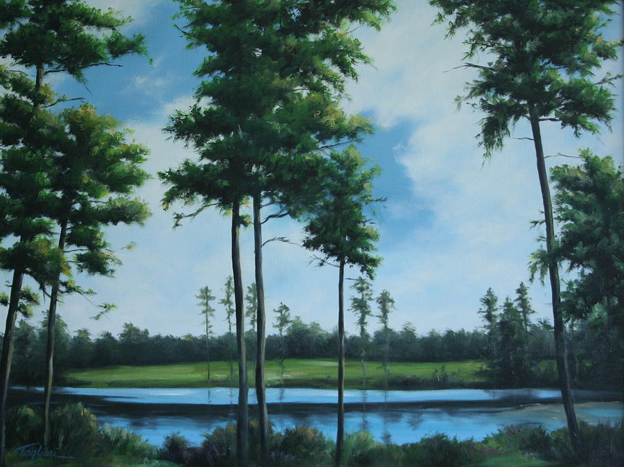 Tree Painting - Grand Cypress by Mary Taglieri