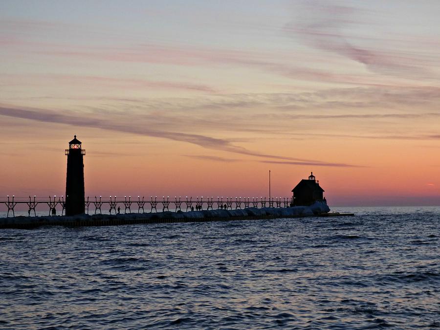 Grand Dusk In Grand Haven Photograph by Scott Ward - Fine Art America