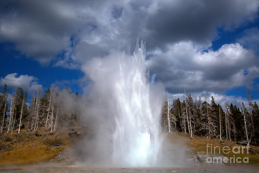 Grand Geyser Explodes Photograph by Adam Jewell